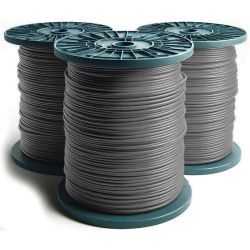 18 Gauge Insulated Stranded Gray Wire With Color Striping - Sold By The Foot
